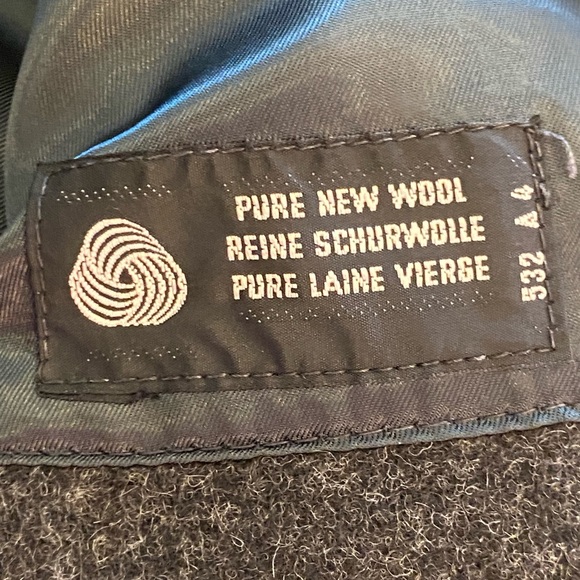 John Christian Collection International Mens Charcoal Gray Wool Coat / Size L - Picture 15 of 16